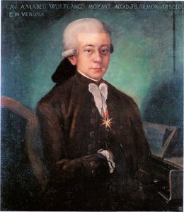 Retrato de Mozart (1756-1791) de Unbekannt Unbekannt